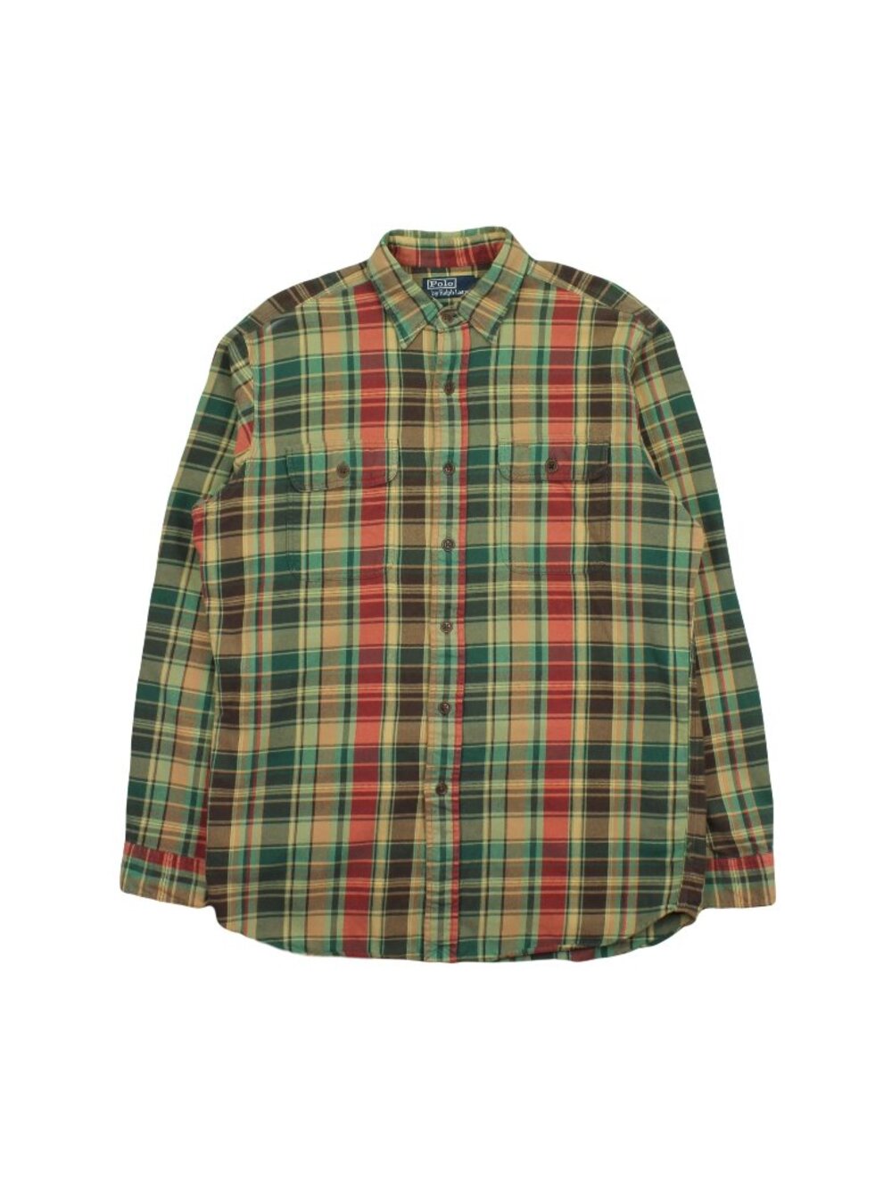 Vintage Polo Ralph Lauren Plaid Elbow Patch Shirt M